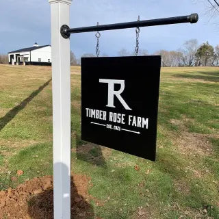 Custom yard sign for a farm property